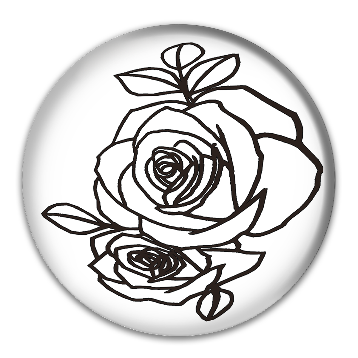 Rose Tat Button