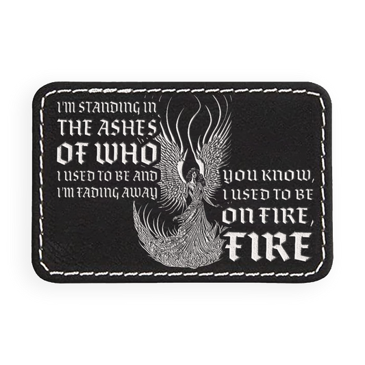 Angel on Fire Engraved Patch