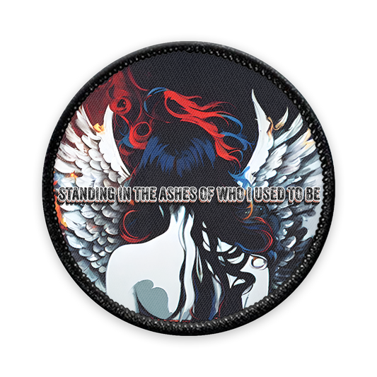 Angel on Fire Circle Iron-on Patch