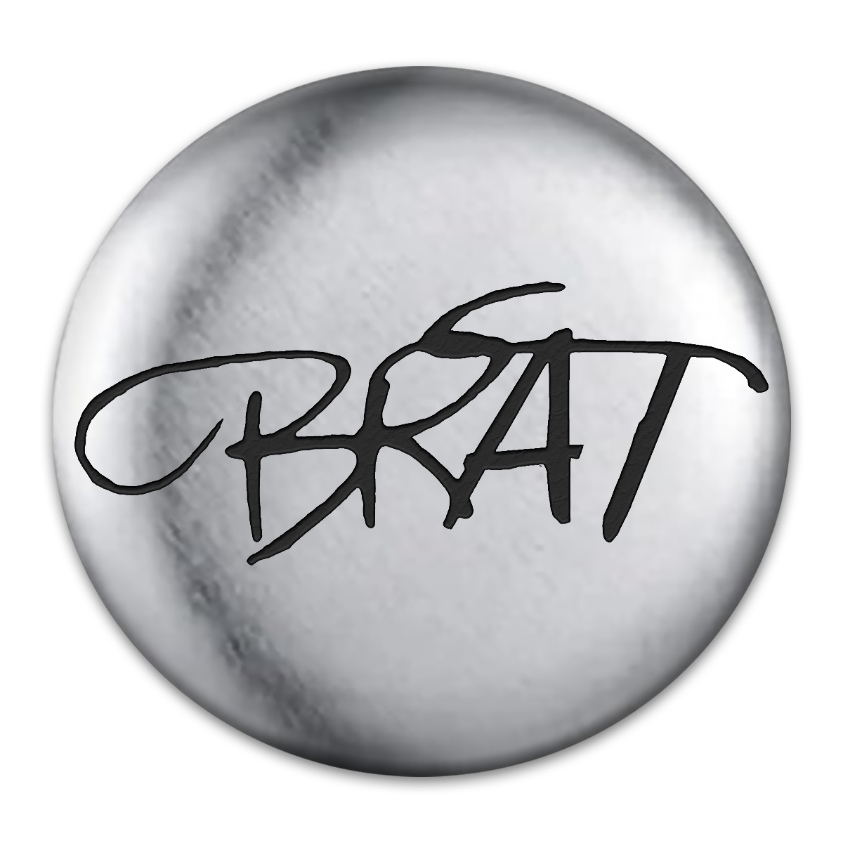 Brat Tat Engraved Button