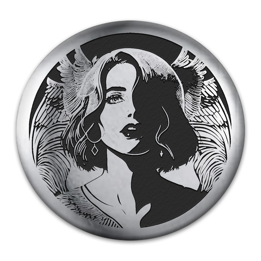 Heaven in Hiding Engraved Button