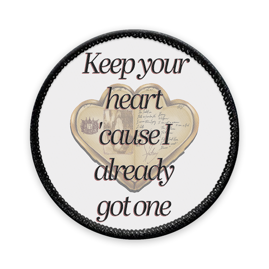 Keep Your Heart Circle Iron-on Patch