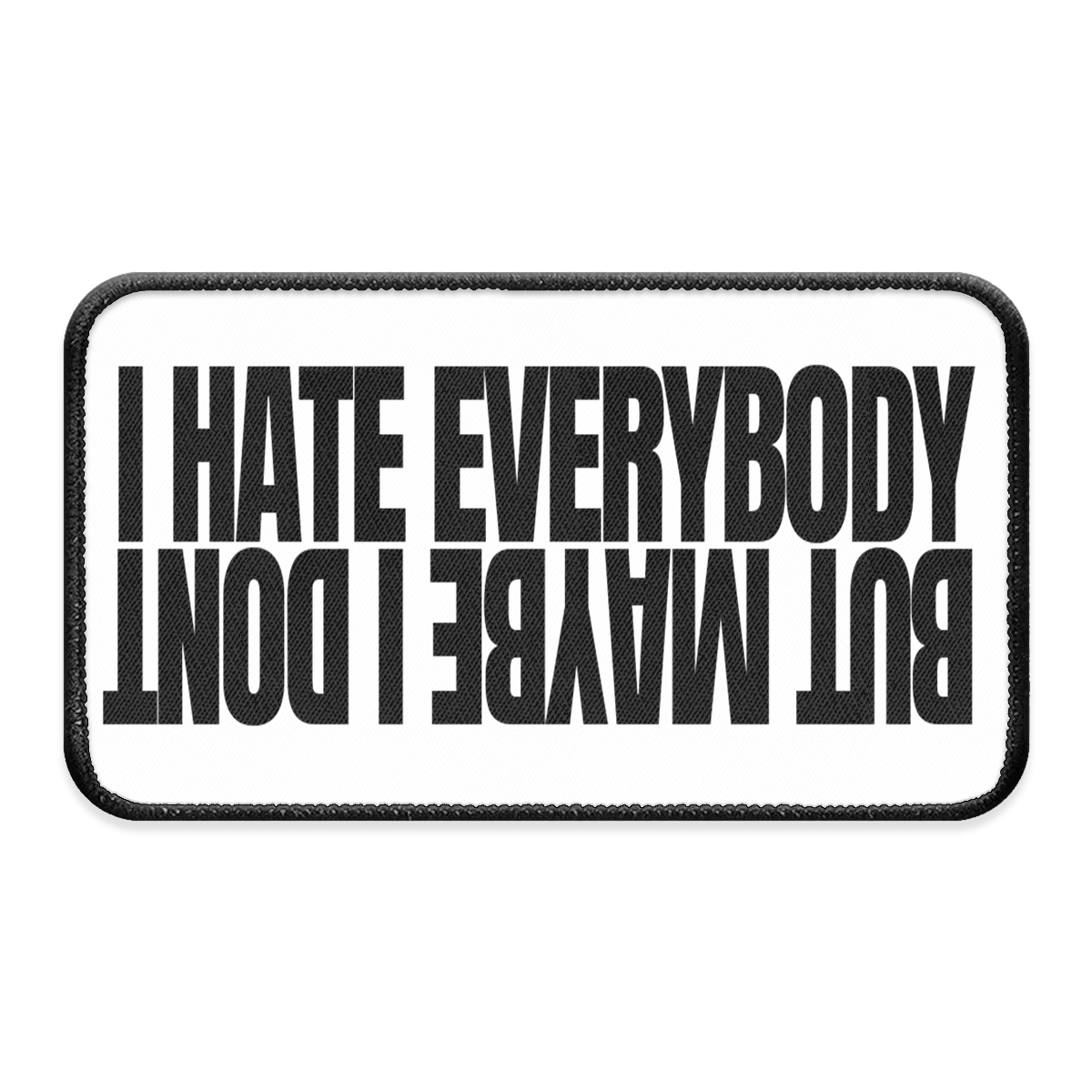 I Hate Everybody XL Iron-on Patch