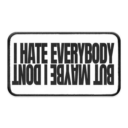 I Hate Everybody XL Iron-on Patch