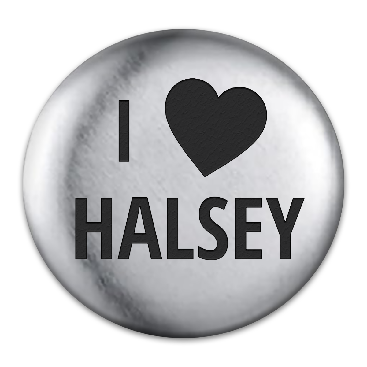 I Heart Halsey Engraved Button