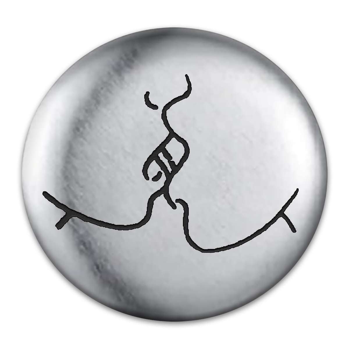 Kissing Tat Engraved Button