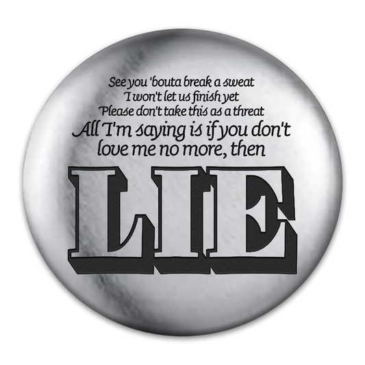 Lie Engraved Button