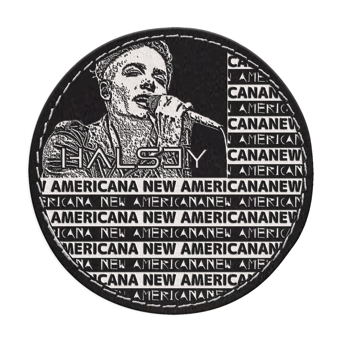 New Americana Circle Engraved Patch