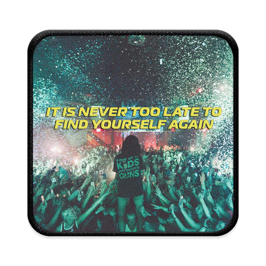 Never Too Late Square Iron-on Patch