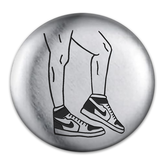 Sneaker-Head Tat Engraved Button