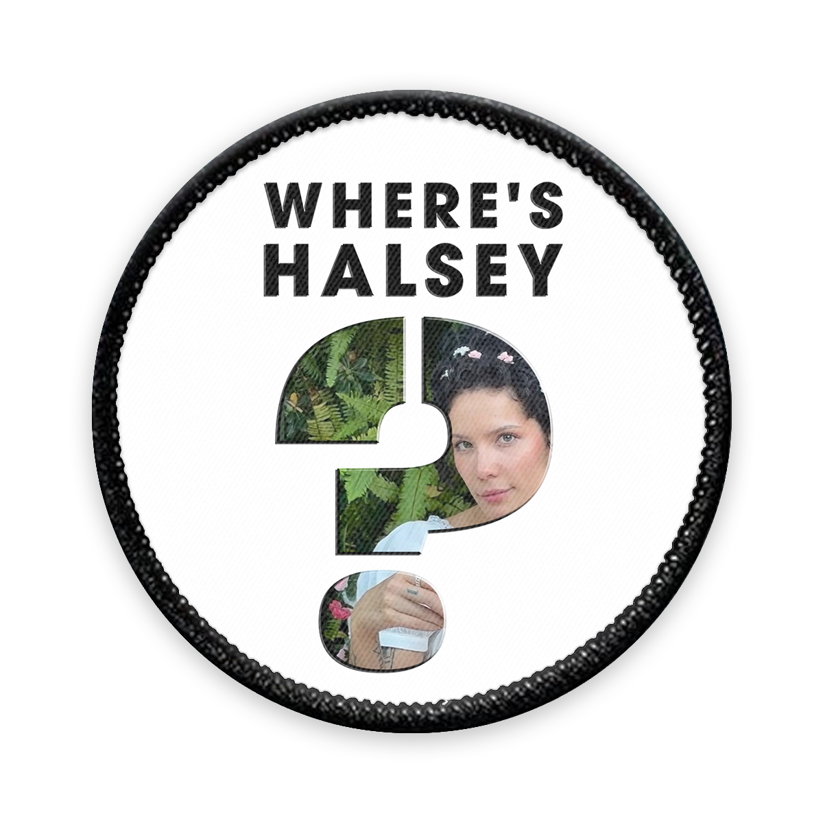 Where's Halsey Circle Iron-on Patch