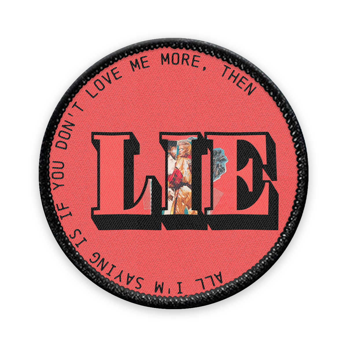 Lie Circle Iron-on Patch