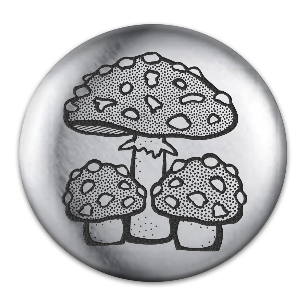 Shrooms Engraved Button